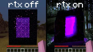 minecraft: rtx on vs rtx off