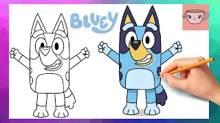 How To Draw Bluey | Cute Easy Step By Step Drawing Tutorial