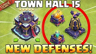 NEW TH15 DEFENSES REVEALED! TH15 Gameplay with MONOLITH and SPELL TOWER | Clash of Clans