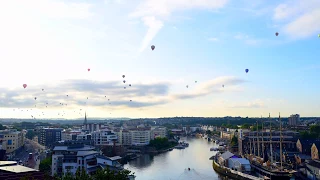 Bristol International Balloon Fiesta 2017 Time lapse over Harbourside