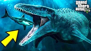 ИГРА ЗА МОЗАЗАВРА ДОИСТОРИЧЕСКОГО МОНСТРА В ГТА 5 МОДЫ! MOSASAURUS ОБЗОР МОДА ВИДЕО ИГРЫ GTA 5! MODS