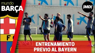 Entrenenamiento del Barça previo al partido contra el Bayern en el Camp Nou