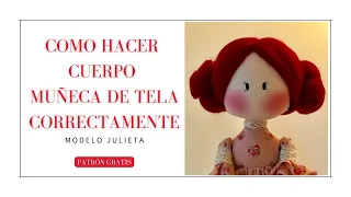 COMO HACER MUÑECA DE TELA CORRECTAMENTE #muñecadetela #patronesdemuñecasgratis #muñecadetrapo #diy