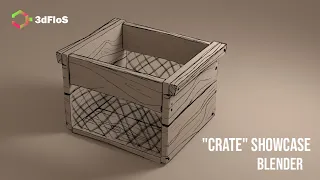 Blender 2D/3D Grease pencil "Crate" model showcase