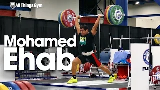 Mohamed Ehab Training Session w/ Warm Up & Stretching 2015 World Weightlifting Championships