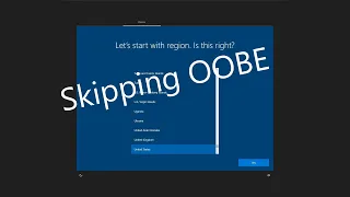 Skipping OOBE in windows 10