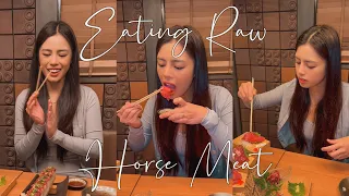 We Tried Eating RAW HORSE MEAT!