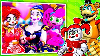 Glamrock Baby MEETS Glamrock Ballora!? REACT with Glamrock Freddy