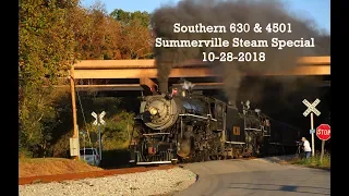 Southern 630 & 4501: Summerville Steam Special 10-28-2018