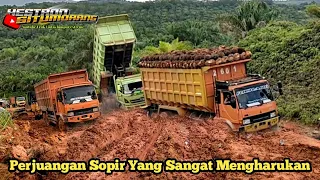 Full Moments of a Truck Driver's Struggles in the Mud Field