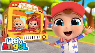 Wheels on the Bus (Yellow School Bus Edition)  | Little Angel Kids Songs & Nursery Rhymes