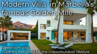 Modern 5 bedroom villa in Marbella's famous Golden Mile - €3,995,000