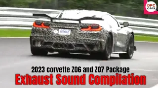 2023 corvette Z06 and Z07 Package Exhaust Sound Compilation