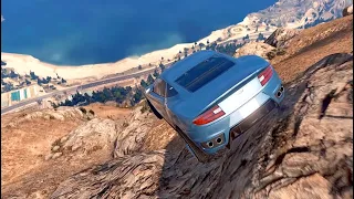 GTA 5 Driving off Mt Chiliad Crashes Compilation #63 (With Roof And Door Deformation)