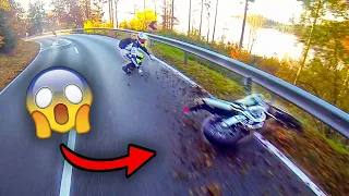 Querly's Supermoto crash (too fast and wet road)