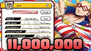 11,000,000 BP SHOWCASE!!! MY PROFILE! | My Hero Ultra Impact