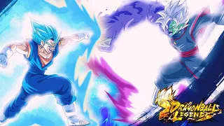 Vegito Blue Vs Corrupted Merged Zamasu But In Dragon Ball Legends