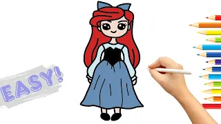 Drawing for Kids-Drawing a Princess/Easy Drawing/Learn to Draw/Kolay Çizim/Prenses Çizimi