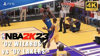 NBA 2K23 [PS5 4K] '02 Wizards vs '02 Lakers - Michael Jordan vs Kobe Bryant - Next Gen Gameplay