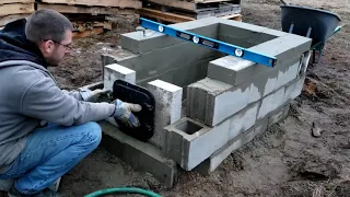 Cinder Block Evaporator - Freezing rain makes the project more fun