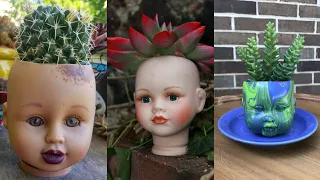 Creepy Baby Head Doll Planters|| Amazing and Good Looking  Baby Head Doll Planters ideas for Garden