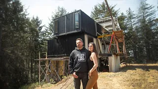 ESCAPING SUBURBIA to build this MODERN RECYCLED STEEL HOME in the woods #build #diy