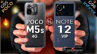 POCO M5s VS Infinix Note 12 VIP  | Camera | Body | AnTuTu Benchmark | Display | Full Comparison.