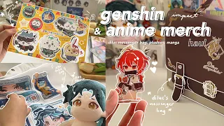 🍫 a huge haul - genshin merch, anime figures, plushies, manga 🧸  | unboxing vlog