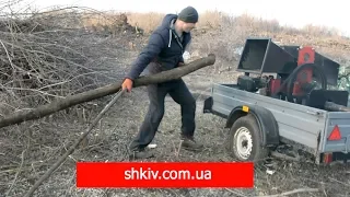 ТЕСТ Драйв! СМОТРЕТЬ ДО КОНЦА! Wood chipper Рубит ветку до 150мм. Измельчитель веток "ШКИВ". RĘBAK