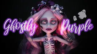 Halloween repaint using only PURPLE art supplies! 💜 Rainbow Repaint Series