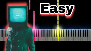 Tv Man Theme Song - Skibidi Toilet (Easy Piano Tutorial)