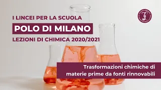 1 - Trasformazioni chimiche di materie prime da fonti rinnovabili