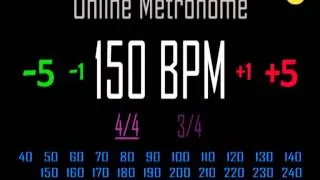 Metronomo Online - Online Metronome - 150 BPM 4/4