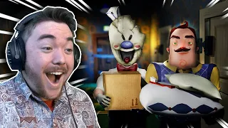 Rod LIVES in the NEIGHBOR'S BASEMENT??? | Ice Scream + Hello Neighbor Crossover Gameplay (Mods)