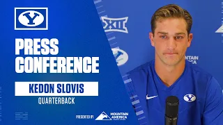 Kedon Slovis talks with the media before the match up with Sam Houston | August 28, 2023