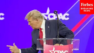 Trump Makes CPAC Crowd Laugh Doing Mean Impression Of Biden Trying To Get Off Stage