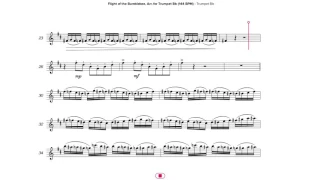 Flight of the Bumblebee, Arr. for Trumpet Bb (144 BPM)