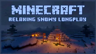 Minecraft - Relaxing Snowy Longplay ❄️ Building Igloo's ⛄ [No Commentary] 4k