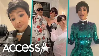 North West, Kim Kardashian, Kylie Jenner & More Dress Up As Kris Jenner