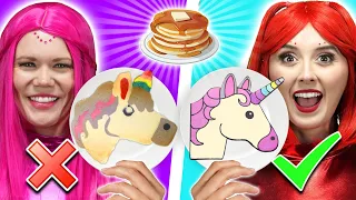 PANCAKE ART CHALLENGE  SUPER POPS TRY ONE COLOR EMOJI CHALLENGE  Totally TV Originals