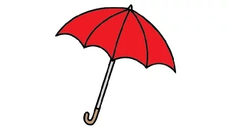 How to Draw an Umbrella Easy step by step / Как нарисовать зонтик