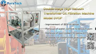 Operating Instructions - Double Stage high vacuum transformer oil filtration machine