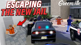 ATTEMPING TO ESCAPE THE NEW JAIL (IT WORKED) || ROBLOX - Greenville Roleplay