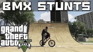 GTA 5 Epic BMX stunts (Grinds, Flip ,Spin, wallride, transfer)