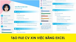 Tạo CV Xin Việc Bằng Excel Cực Đẹp Và Chuyên Nghiệp