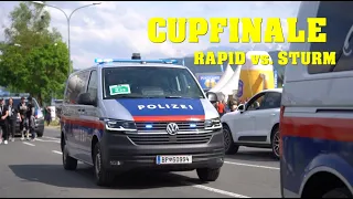 Großeinsatz bei Cupfinale in Klagenfurt STURM vs. RAPID