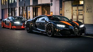 4x Bugatti CHAOS in London!! $4M Chiron Super Sport 300 COLLECTION, Divo, Veyron WRE..