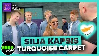 🇨🇾 SILIA KAPSIS - 'LIAR' (TURQUOISE CARPET INTERVIEW) // CYPRUS EUROVISION 2024 // Live from Malmö