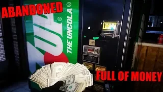 ABANDONED VENDING MACHINE FULL OF MONEY! We found money breaking into an abandoned soda machine!