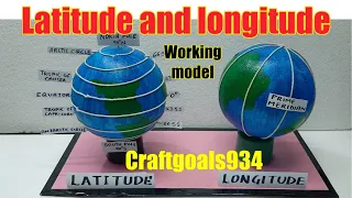 How to make latitudes and longitudes of earth working model #longitude #latitudes #newmodel #tlmidea